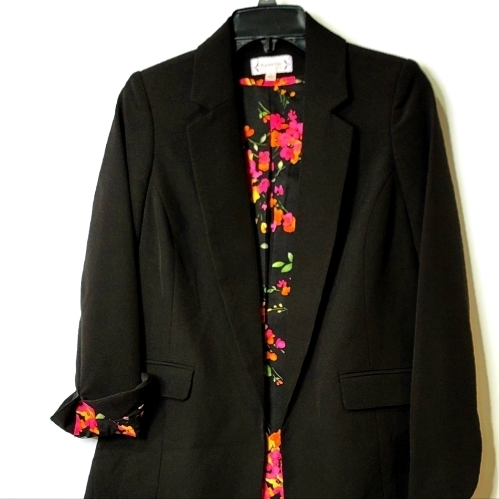 Nanette Lepore Floral lining Open Blazer